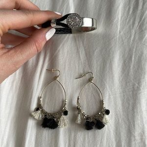 Earrings and bracelet combo sale